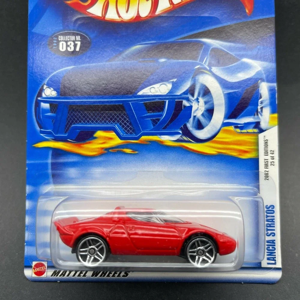 Hot Wheels 2002 First Editions Lancia Stratos Car Red Diecast 1/64 Scale #037